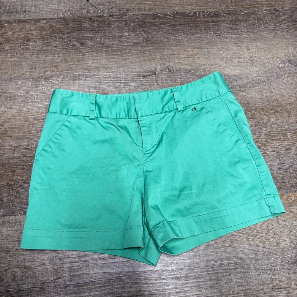 Calvin Klein Women's Vibrant Green Bermudas
